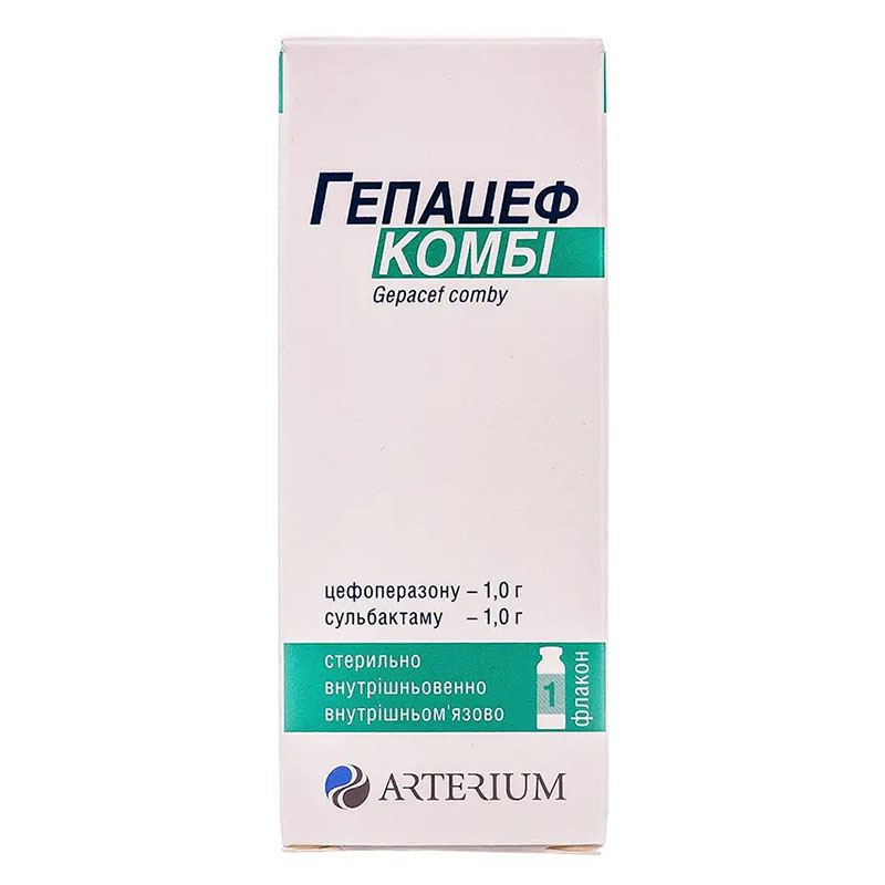 Гепацеф комби порошок по 2 г во флаконе 1 шт.
