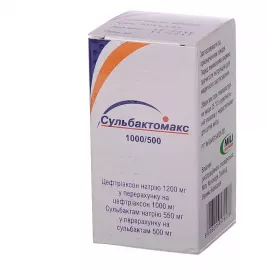 Сульбактомакс порошок 1000 мг/500 мг по 20 мл у флаконі 1 шт.