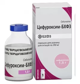 Цефуроксим-БХФЗ порошок по 1.5 г во флаконе 1 шт.