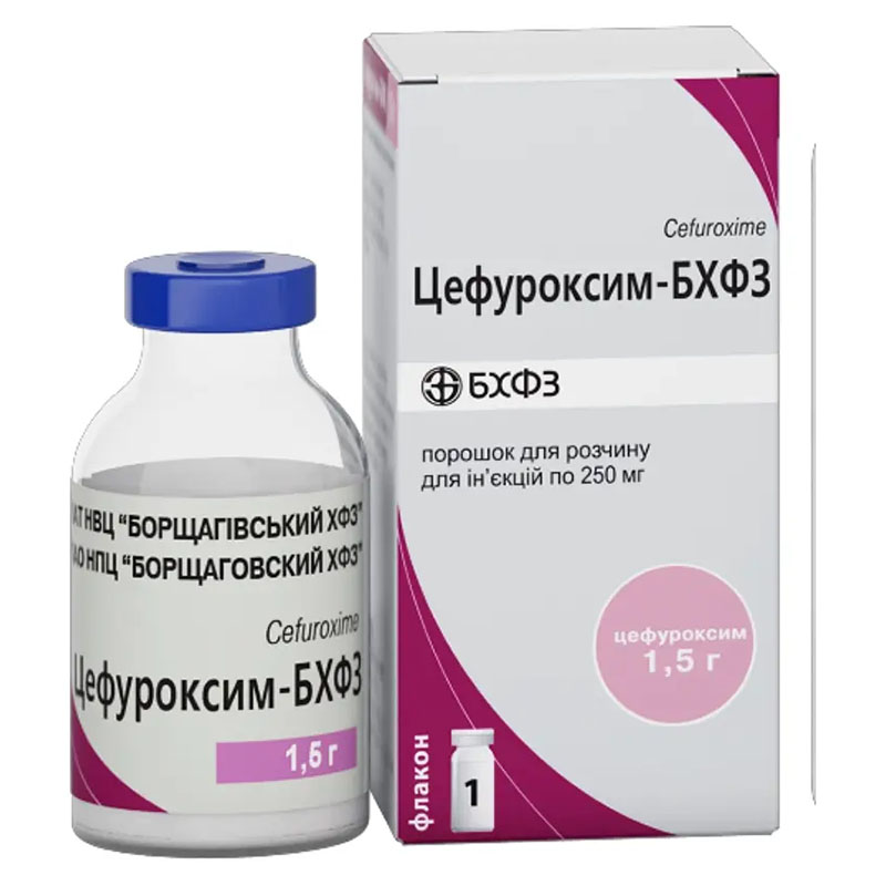 Цефуроксим-БХФЗ порошок по 1.5 г во флаконе 1 шт. Цефуроксим-БХФЗ порошок по 1.5 г во флаконе 1 шт.