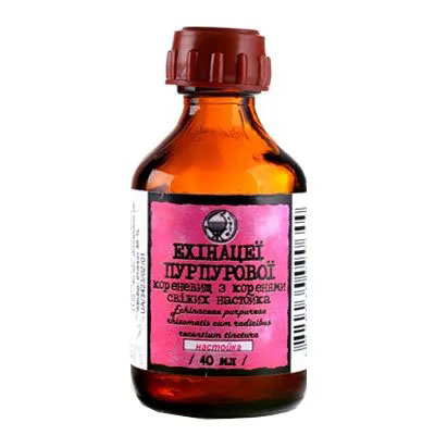 Ехінацеї пурпурової кореневищ з коренями свіжих настойка 40 мл у флаконі - Вишфа