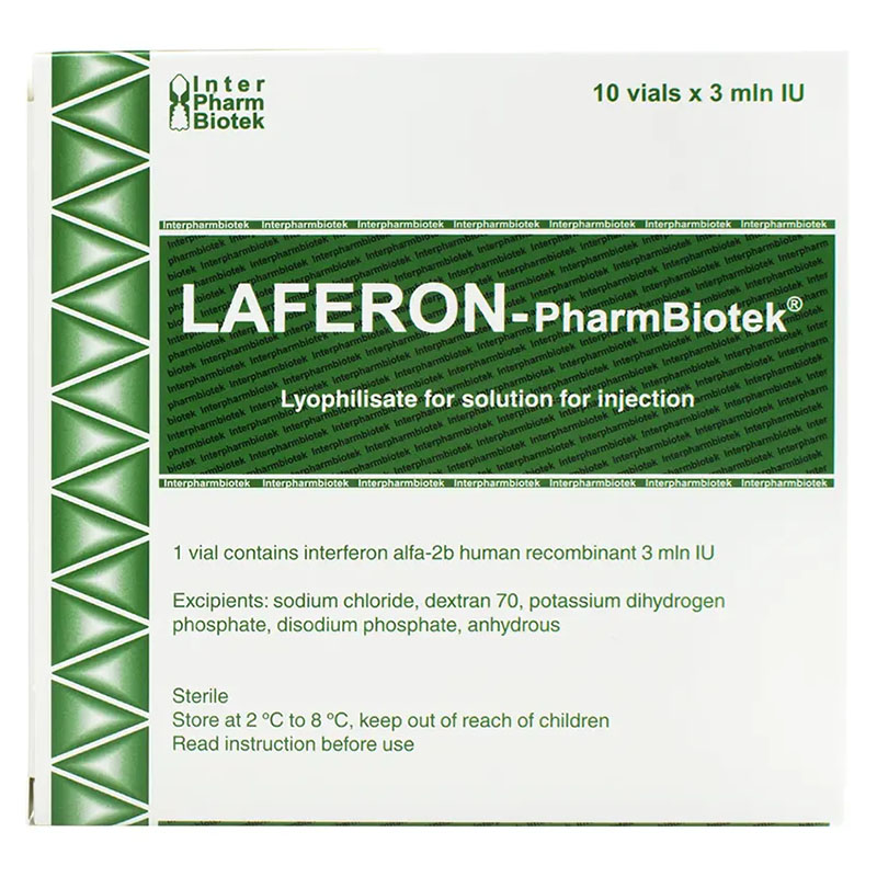 Лаферон порошок по 3 млн. МО у флаконі 10 шт. - Фармбіотек