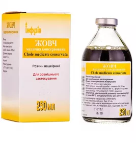Жовч медичний консервований розчин по 250 мл у пляшці