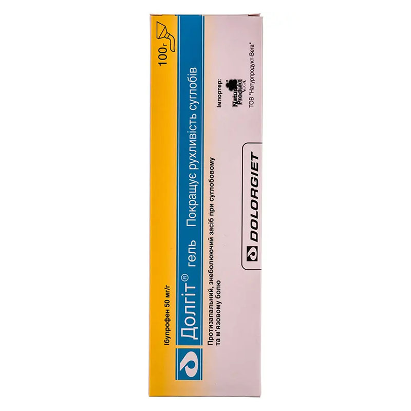 Долгіт гель 50 мг/г по 100 г у тубах
