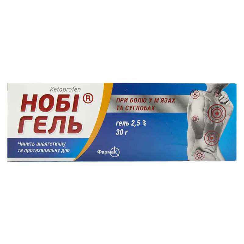 Ноби гель 2.5% по 30 г в тубах Ноби гель 2.5% по 30 г в тубах