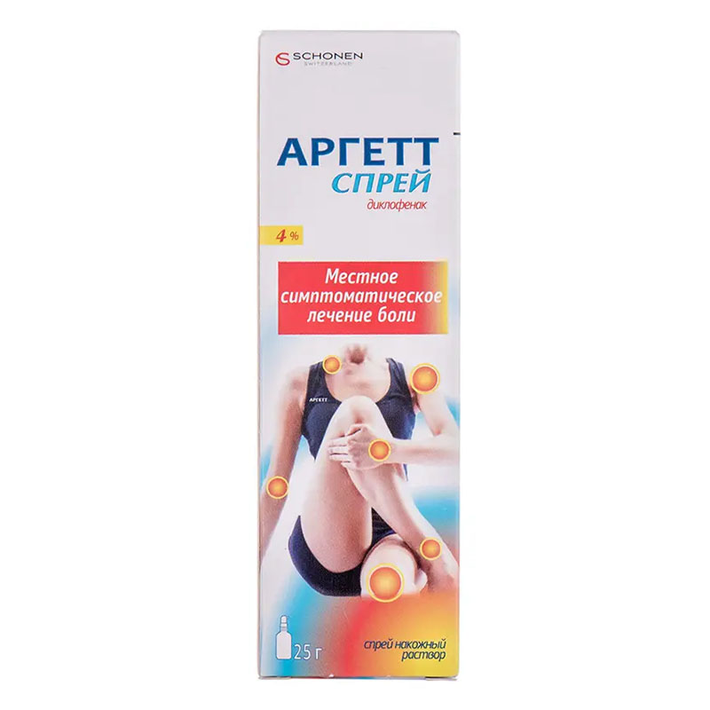 Аргетт спрей розчин 4% по 25 г у флаконі