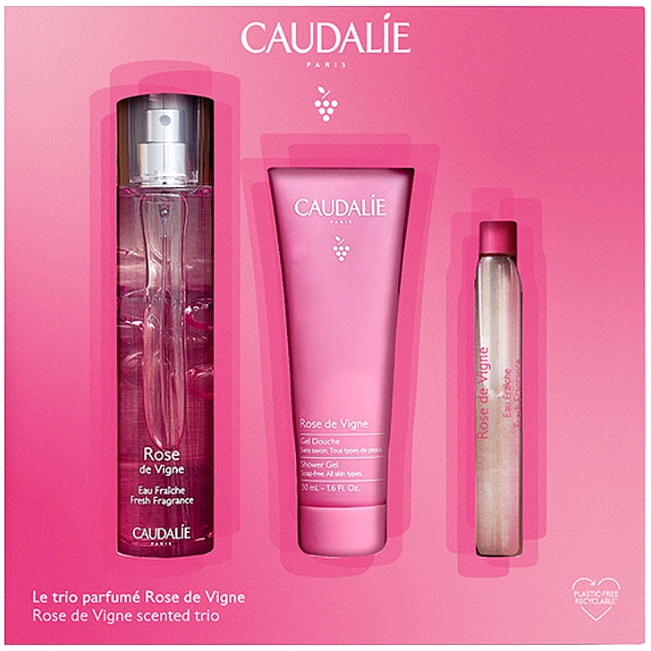 *Набор Caudalie 2814-1 Rose de Vigne 2022 (Туал вода 10мл+Гель д/душа 50мл+Туал вода 50мл) *Набор Caudalie 2814-1 Rose de Vigne 2022 (Туал вода 10мл+Гель д/душа 50мл+Туал вода 50мл)