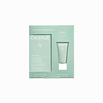 Набір Caudalie 2835 Vinopure 2022 ( Vinopure Сироватка «Контроль недосконалості» 30мл Vinopure Матуючий флюїд «Досконала шкіра» 15мл)