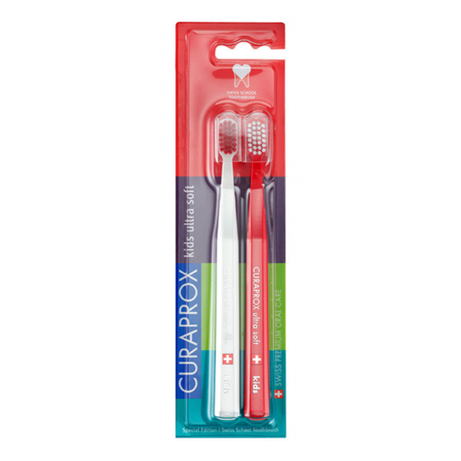 *Зубна щітка Curaprox Набір CS Kids Swiss School від 4 до12 років ультрам'як. №2