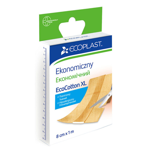 *Лейкопластир ECOPLAST медичний тканий 8см*1м