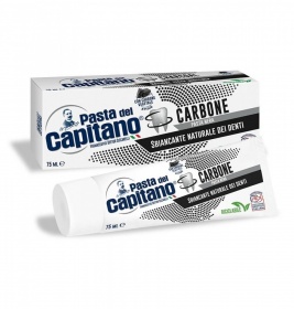 Зубна паста Pasta del Capitano Charcoal з активованим вугіллям 100% 75мл