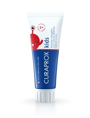Зубная паста Curaprox TPkids950S детская ферментная CS Kids от 2-х лет клубника 60 мл Зубная паста Curaprox TPkids950S детская ферментная CS Kids от 2-х лет клубника 60 мл