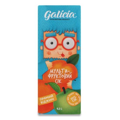 Сок Galicia Мультифрукт ТП 0,2л