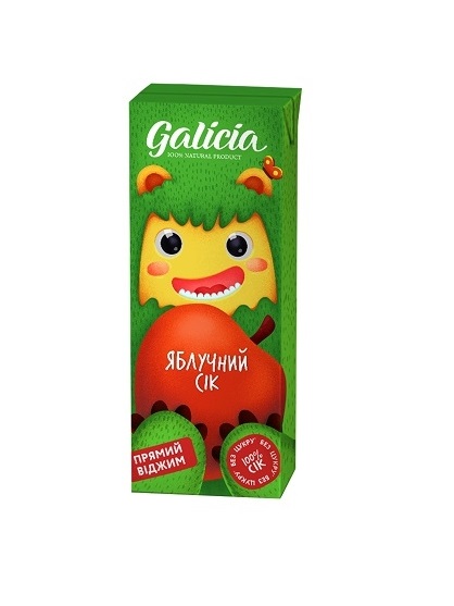 Сок Galicia Яблучний ТП 0,2л