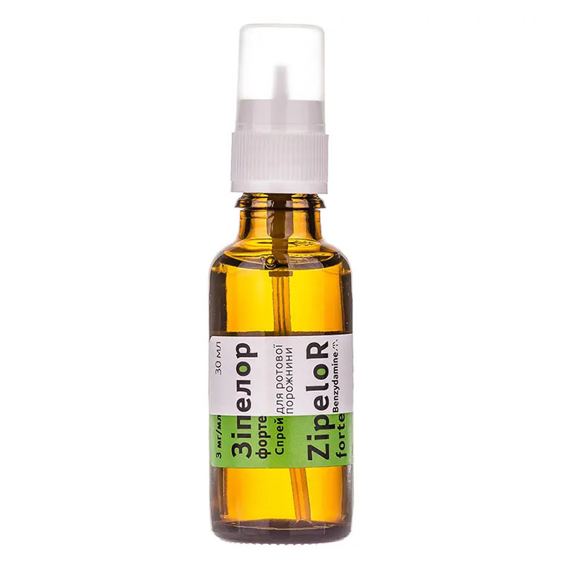 Зипелор форте спрей 3 мг/мл по 30 мл в пластиковом флаконе