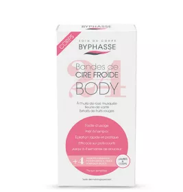 *Полоски Byphasse для депіляції холодний віск для зони ніг та тіла для чутливої шкіри 20 шт