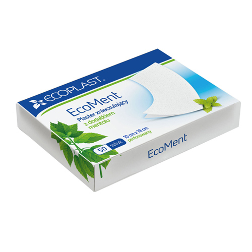 *Лейкопластир ECOPLAST Перцевий з ментолом перфорований 10*18см