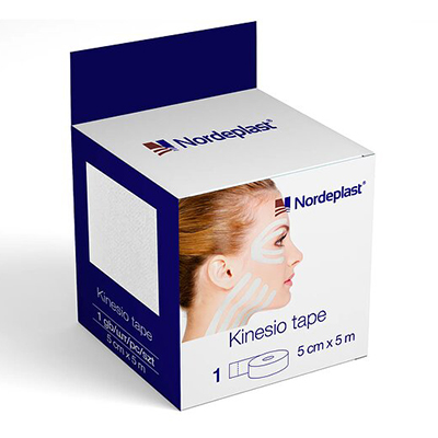 Пластир NORDEPLAST Кінезіо тейп медичний 5см*5м білий