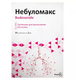 Небуломакс суспензія 0,5 мг/мл по 2 мл 20 шт. (5х4) у контейнері