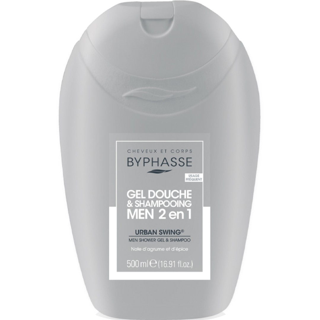 *Гель-шампунь Byphasse Urban Swing 2 в 1 для чоловіків 500 мл