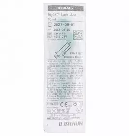 Шприц 2-х комп. Injekt Luer Duo з 1-ю голкою 21G (0,8x40мм) 10мл №1 B.Braun