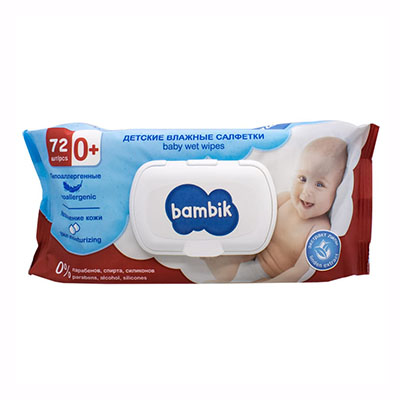 Bambik салфетки влажные детские экстракт липы №72 клапан Bambik салфетки влажные детские экстракт липы №72 клапан