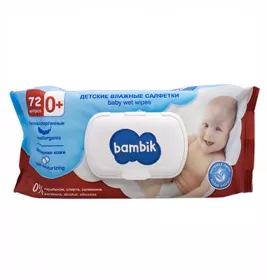 Bambik салфетки влажные детские экстракт липы №72 клапан