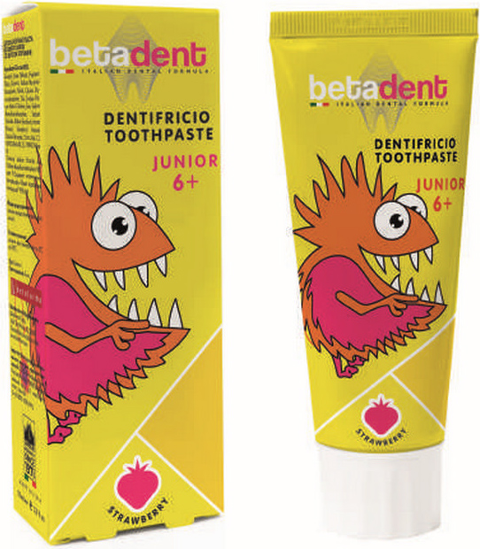 *Betadent зубная паста детская Junior 6+ р Strawberry 75мл