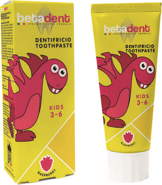 *Betadent зубная паста детская Kids 3-6р Raspberry 75мл