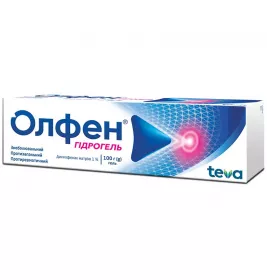 Олфен гідрогель гель 1% по 100 г у тубах