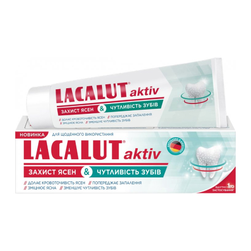*Зубна паста Лакалут Актив Захист ясен і чутл. зубів 75мл