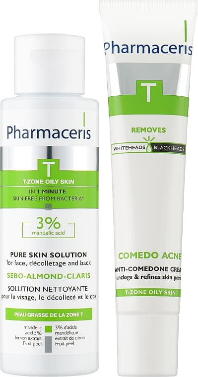 *Набір Pharmaceris T Крем Comedo Acne 40мл + Лосьйон T Sebo Almond Claris 80мл