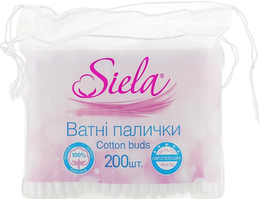 *Палочки ватные Siela №200 п/э *Палочки ватные Siela №200 п/э