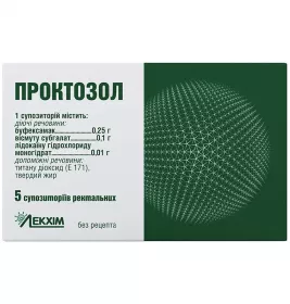 Проктозол свечи по 2 мг 5 шт. - Лекхим