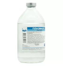 Плазмаліт розчин для інфузій 400 мл у флаконі 1 шт. - інфузія