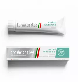 *Brillante зубная паста Herbal Whitening отбеливающая антибакт.75мл