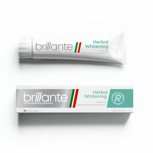 *Brillante зубна паста Herbal Whitening відбілююча антибакт.75мл