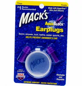 *Беруші Aquablock м'як.фіолетовий блістер (захист від води) пара №1