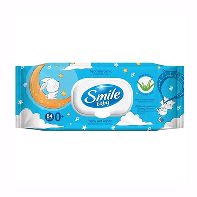 *Smile серветки вологі Baby екстракт алое №84 клапан