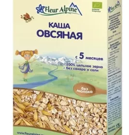 *Fleur Alpine каша безмолочная овсяная 5+ 175г