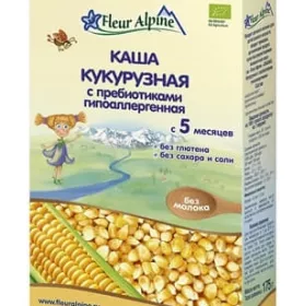 *Fleur Alpine каша безмолочная кукурузная с пребиотиками ГА 5+ 175г