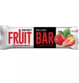 *Батончик-мюслі Fruit Bar полуниця 25г
