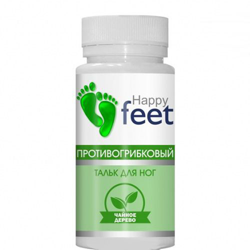*Happy Feet Тальк д/ног противогрибковый Чайное Дерево 50г *Happy Feet Тальк д/ног противогрибковый Чайное Дерево 50г