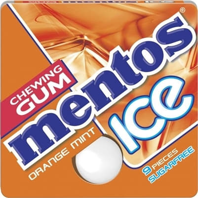 *Жувальна гумка Mentos Ice Апельсин М'ята 12,9г