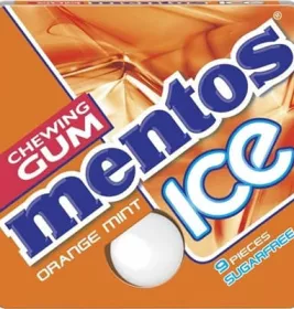 *Жувальна гумка Mentos Ice Апельсин М'ята 12,9г