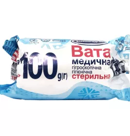 *Вата стер.100г ролик Білосніжка