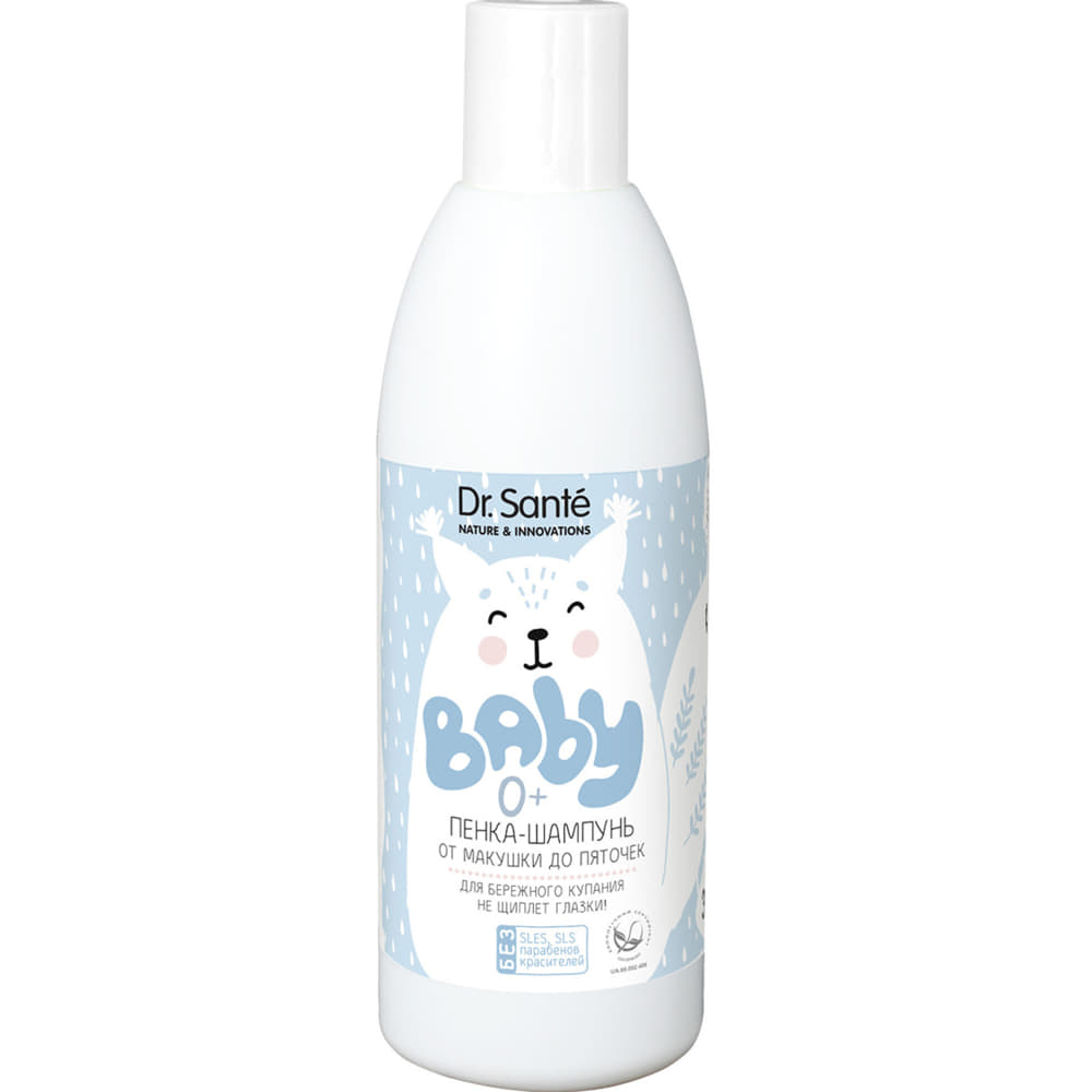 *Доктор Санте Бебі пінка-шампунь від маківки до п'ят 300мл