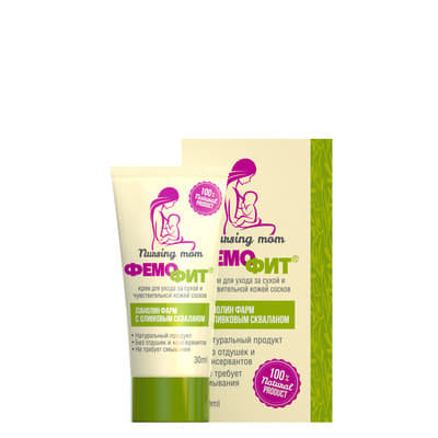 *Фемофіт Ланолін Фарм Крем д/догляду за сух. і чутл. шкір. соск. з оливк. скваланом 30 мл
