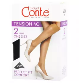 *CONTE гольфы Tension 40den 2 пари р.23-25 Nero