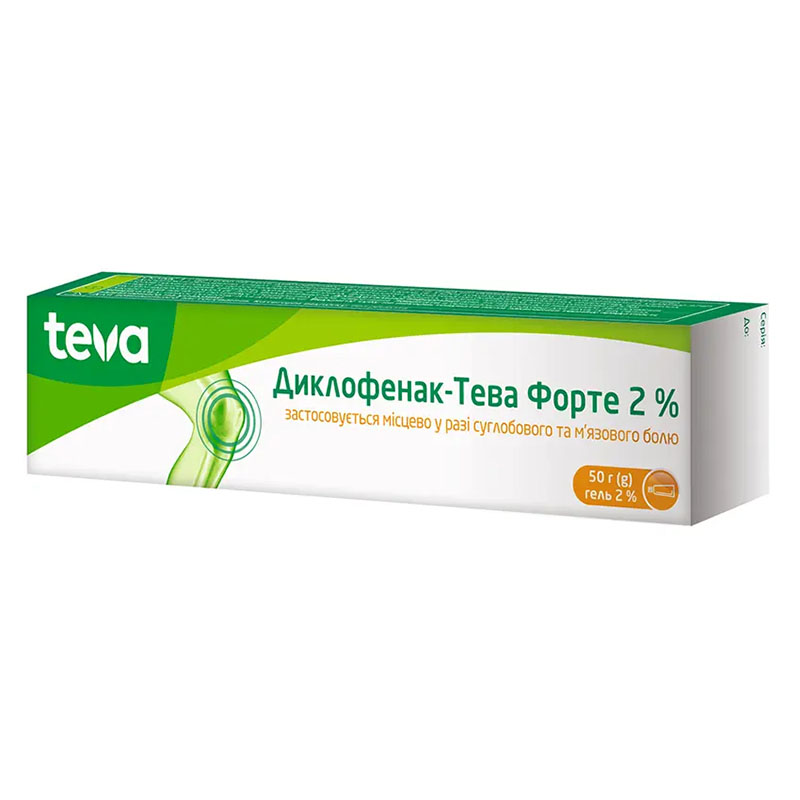 Диклофенак-Тева форте гель 2% 50г